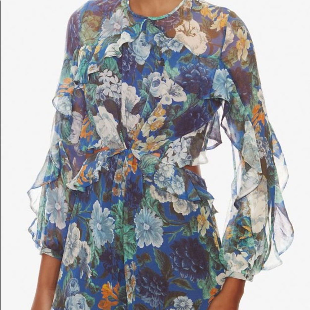 Zimmerman play suit open back, floral